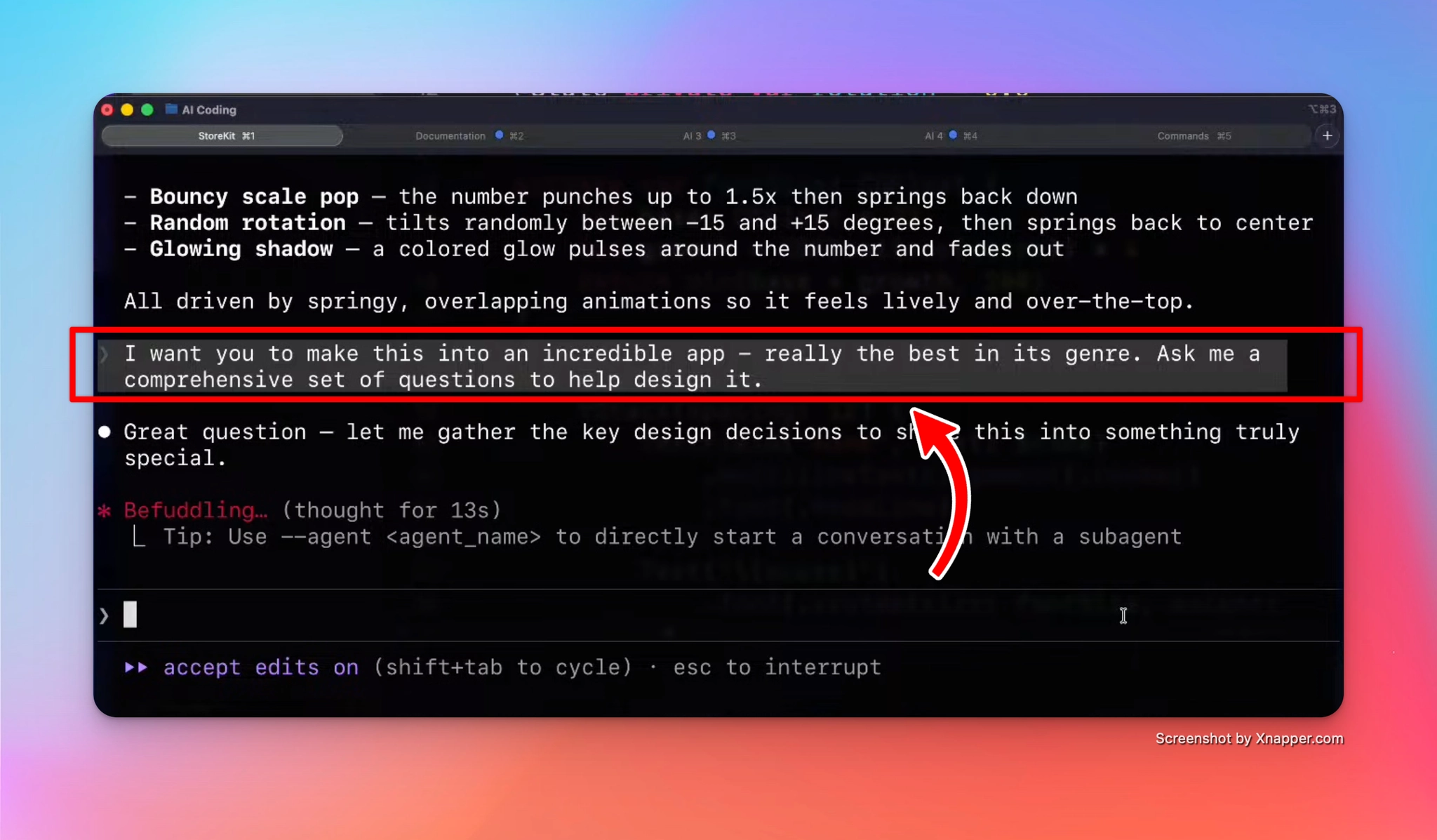 Claude interviewing you about your app design