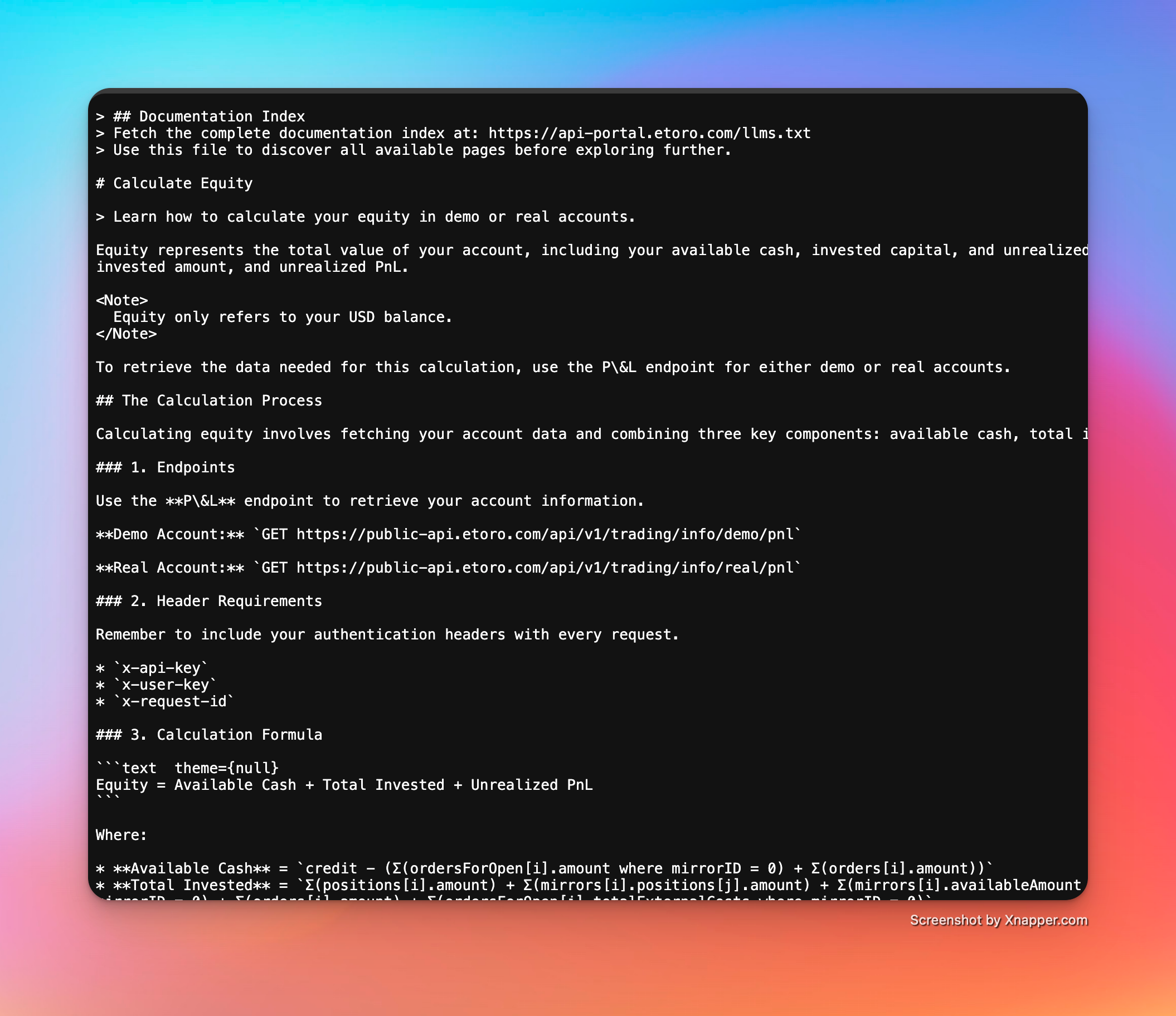 Documentation in markdown format for AI consumption